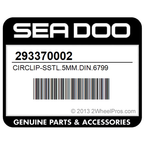 Sea-Doo 293370002 Circlip-Sstl.5Mm.Din.6799
