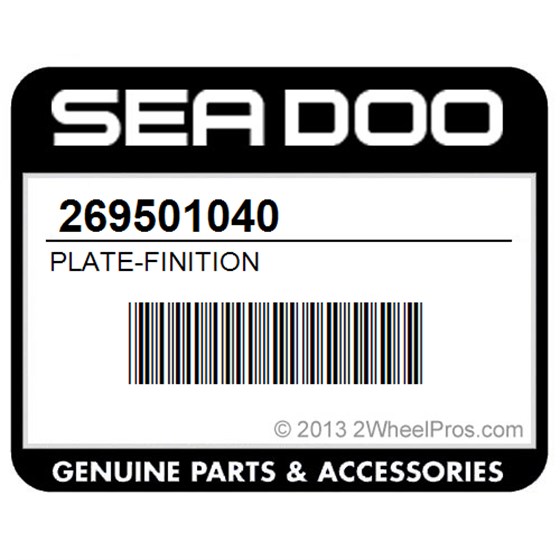 Sea-Doo 269501040 Plate-Finition