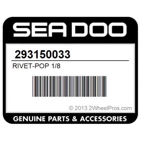 Sea-Doo 293150033 Rivet-Pop 1/8