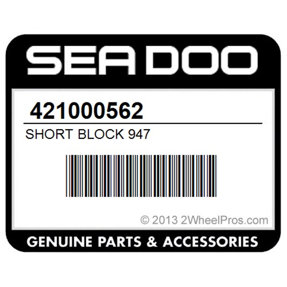 Sea-Doo 421000562 Short Block 947