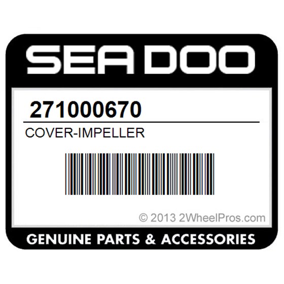 Sea-Doo 271000670 Cover-Impeller