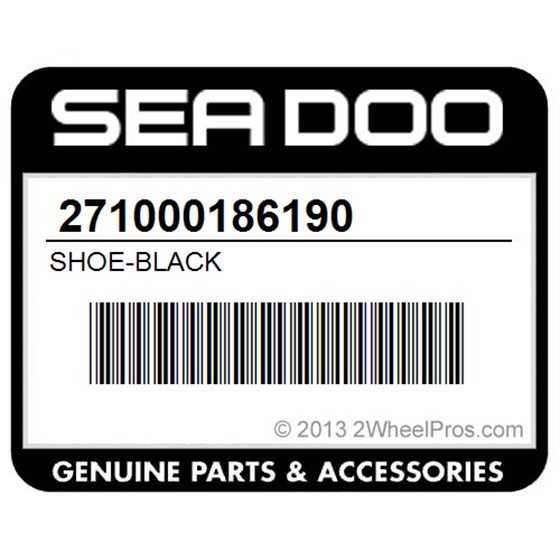 Sea-Doo 271000186190 Shoe-Black
