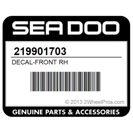 Sea-Doo 219901703 Decal-Front Rh