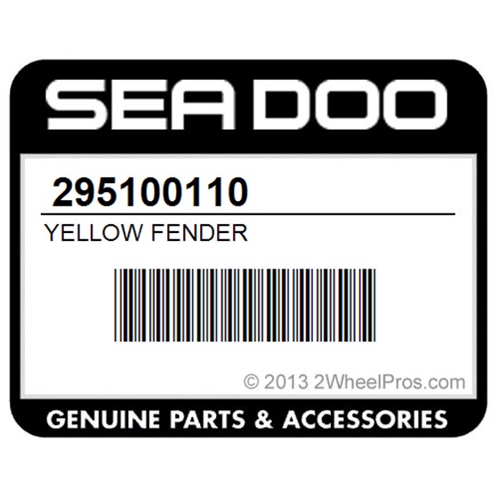 Sea-Doo 295100110 Yellow Fender