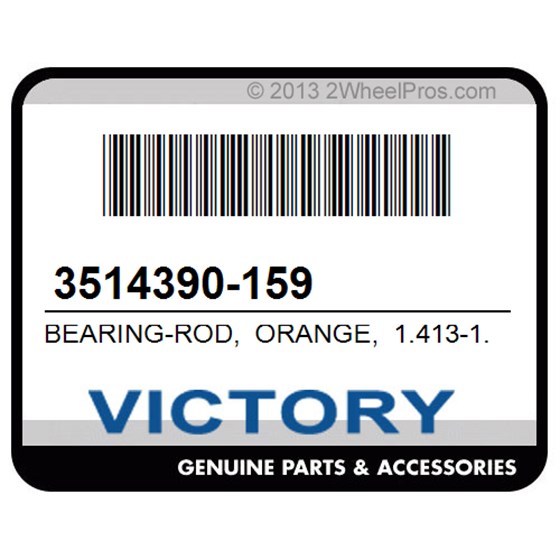 Victory 3514390-159 Bearing-Rod, Orange, 1.413-1.419