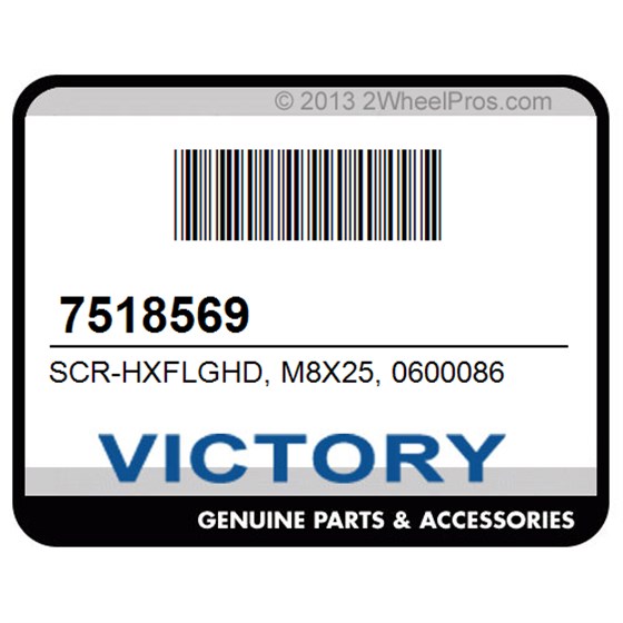 Victory 7518569 Scr-Hxflghd, M8x25, 0600086