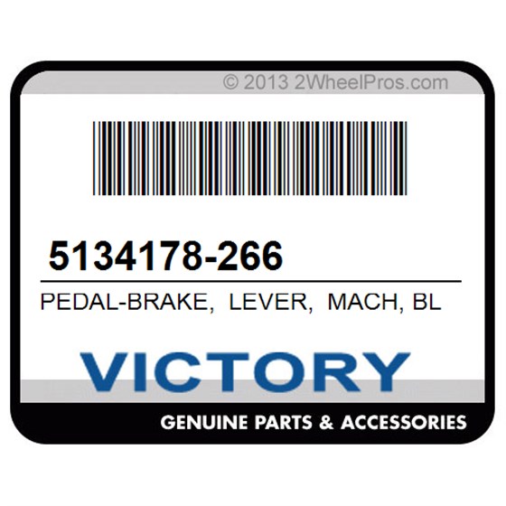 Victory 5134178-266 Pedal-Brake, Lever, Mach, Blk
