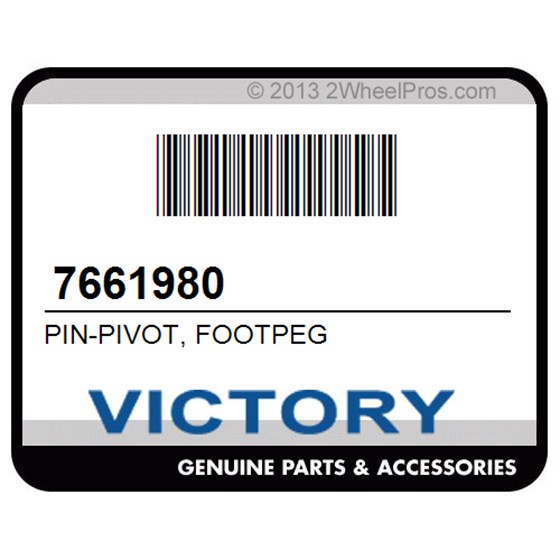 Victory 7661980 Pin-Pivot, Footpeg