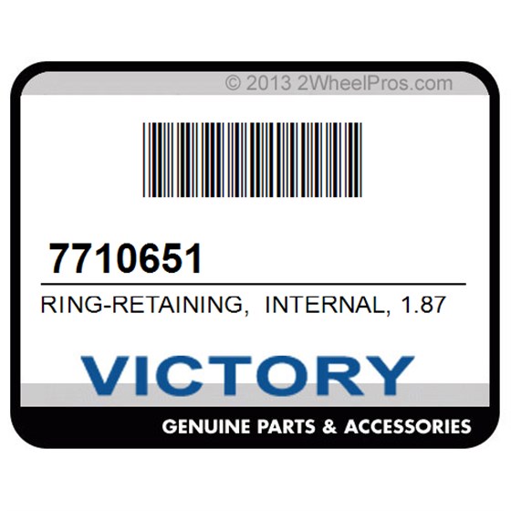 Victory 7710651 Ring-Retaining, Internal, 1.875"