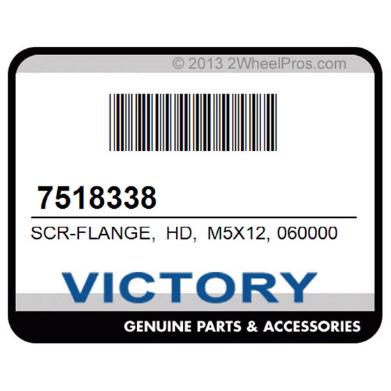 Victory 7518338 Scr-Flange, Hd, M5x12, 06000086