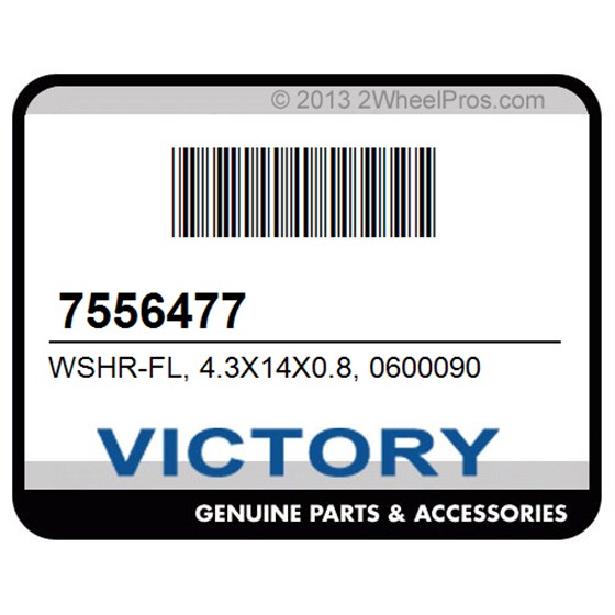 Victory 7556477 Wshr-Fl, 4.3X14x0.8, 0600090