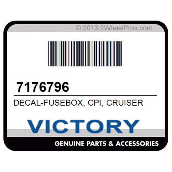 Victory 7176796 Decal-Fusebox, Cpi, Cruiser