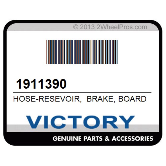 Victory 1911390 Hose-Resevoir, Brake, Boards, Low
