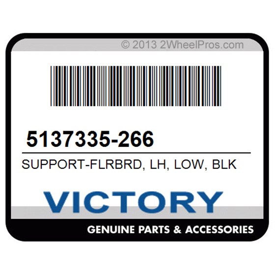 Victory 5137335-266 Support-Flrbrd, Lh, Low, Blk