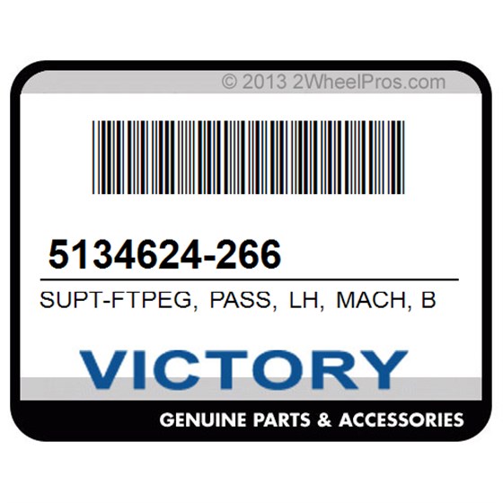 Victory 5134624-266 Supt-Ftpeg, Pass, Lh, Mach, Blk