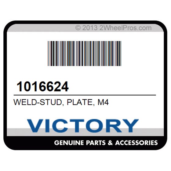 Victory 1016624 Weld-Stud, Plate, M4