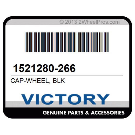 Victory 1521280-266 Cap-Wheel, Blk