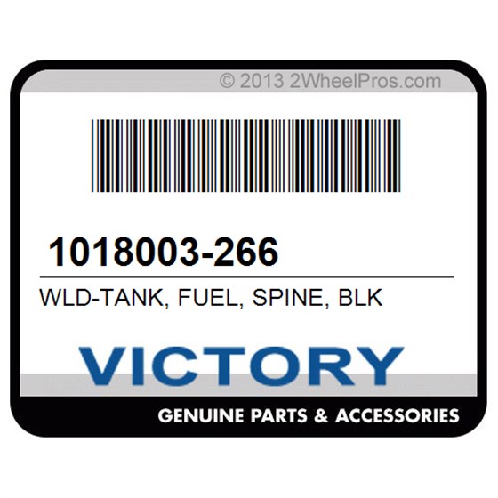 Victory 1018003-266 Wld-Tank, Fuel, Spine, Blk