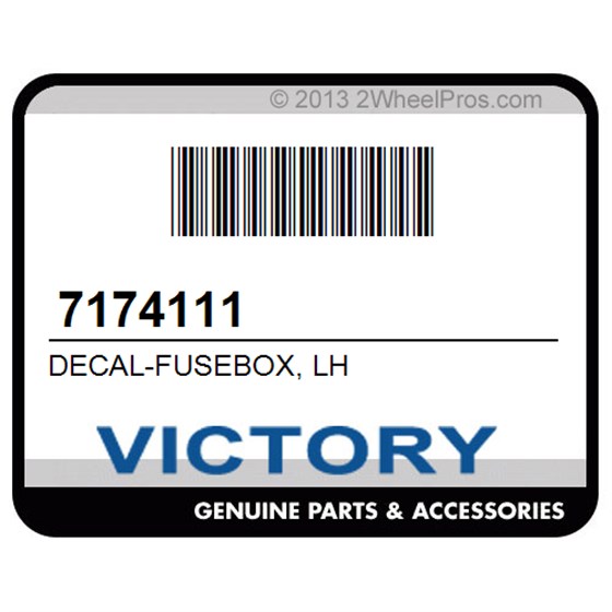 Victory 7174111 Decal-Fusebox, Lh