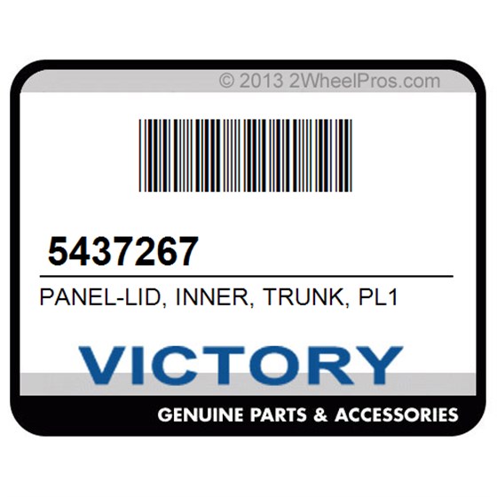 Victory 5437267 Panel-Lid, Inner, Trunk, Pl1