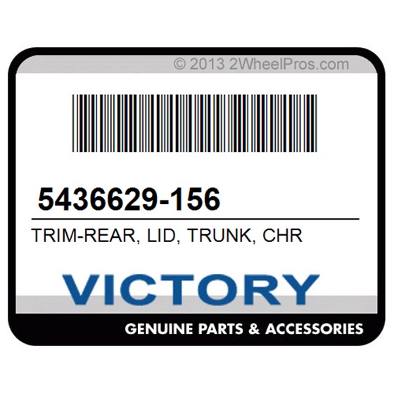 Victory 5436629-156 Trim-Rear, Lid, Trunk, Chr
