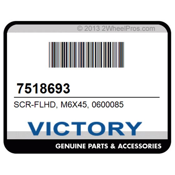Victory 7518693 Scr-Flhd, M6x45, 0600085
