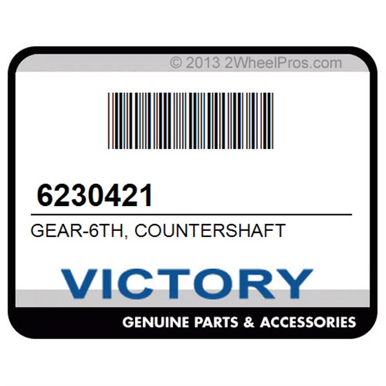 Victory 6230421 Gear-6Th, Countershaft