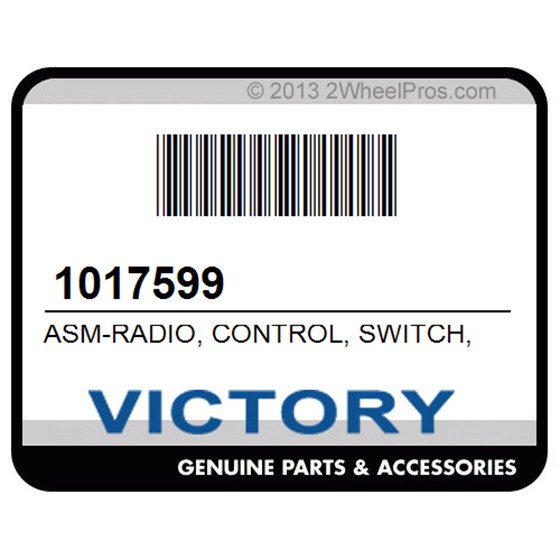 Victory 1017599 Asm-Radio, Control, Switch, Blk
