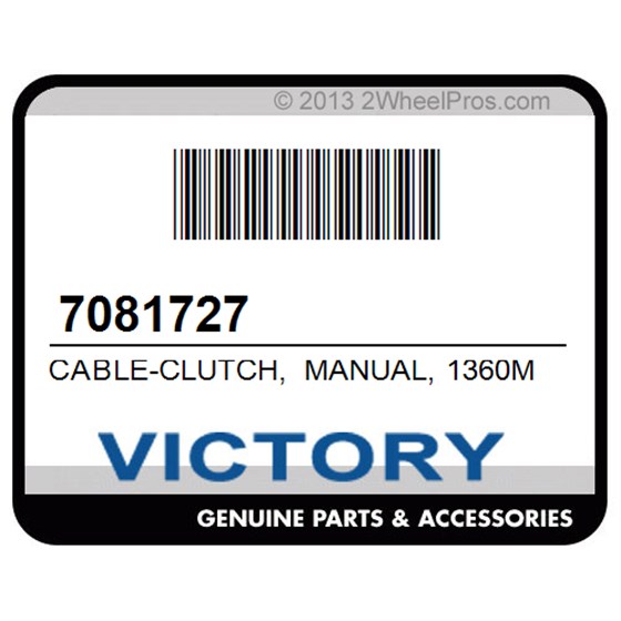 Victory 7081727 Cable-Clutch, Manual, 1360Mm