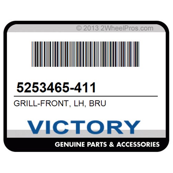 Victory 5253465-411 Grill-Front, Lh, Bru