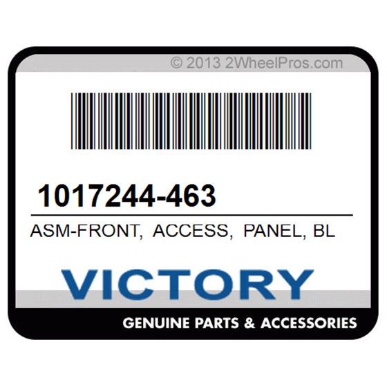 Victory 1017244-463 Asm-Front, Access, Panel, Blk