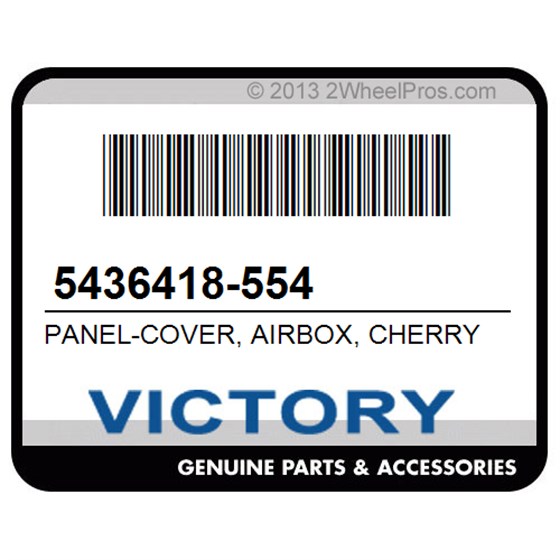 Victory 5436418-554 Panel-Cover, Airbox, Cherry