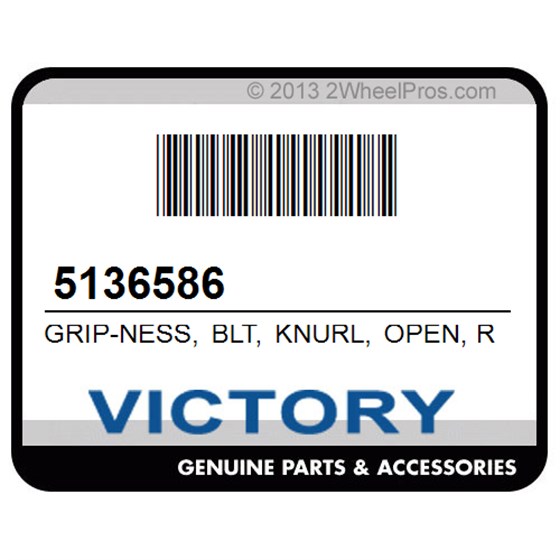 Victory 5136586 Grip-Ness, Blt, Knurl, Open, Rh