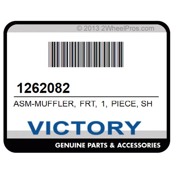Victory 1262082 Asm-Muffler, Frt, 1, Piece, Shell