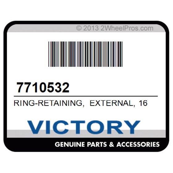 Victory 7710532 Ring-Retaining, External, 16Mm