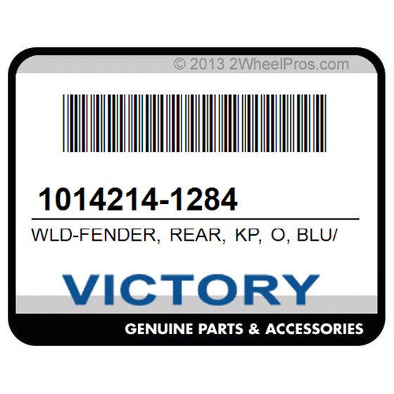 Victory 1014214-1284 Wld-Fender, Rear, Kp, O, Blu/Suede