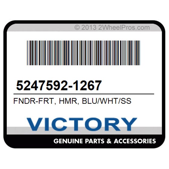 Victory 5247592-1267 Fndr-Frt, Hmr, Blu/Wht/Ss
