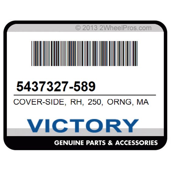 Victory 5437327-589 Cover-Side, Rh, 250, Orng, Madness