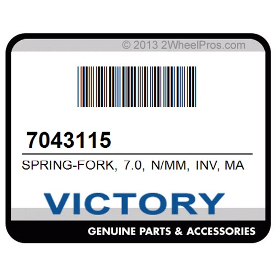 Victory 7043115 Spring-Fork, 7.0, N/Mm, Inv, Marz