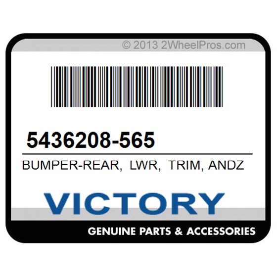 Victory 5436208-565 Bumper-Rear, Lwr, Trim, Andz, Al