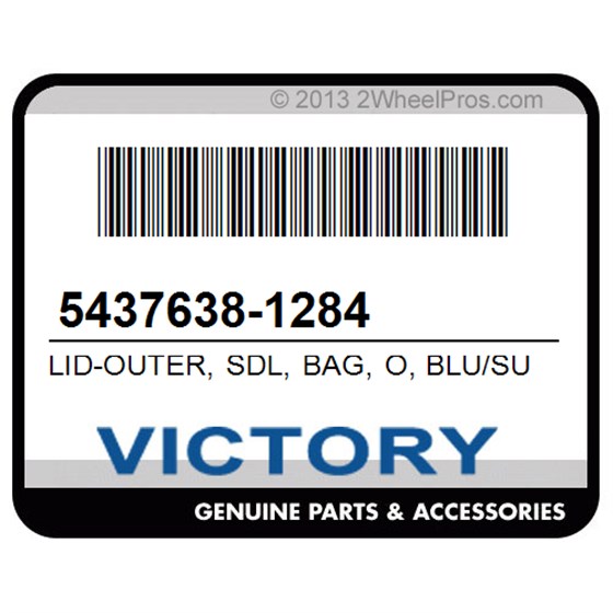 Victory 5437638-1284 Lid-Outer, Sdl, Bag, O, Blu/Suede
