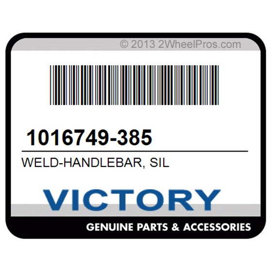 Victory 1016749-385 Weld-Handlebar, Sil