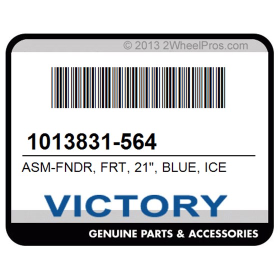 Victory 1013831-564 Asm-Fndr, Frt, 21", Blue, Ice