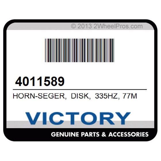 Victory 4011589 Horn-Seger, Disk, 335Hz, 77Mm, Dia