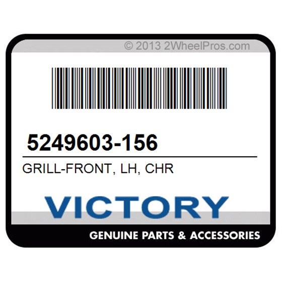 Victory 5249603-156 Grill-Front, Lh, Chr