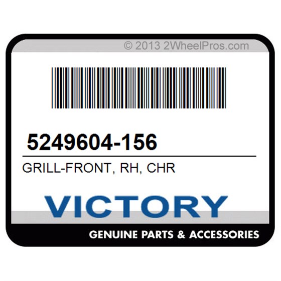 Victory 5249604-156 Grill-Front, Rh, Chr
