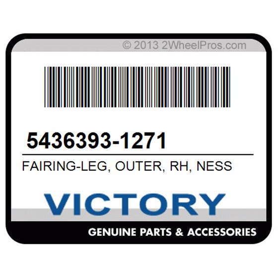 Victory 5436393-1271 Fairing-Leg, Outer, Rh, Ness
