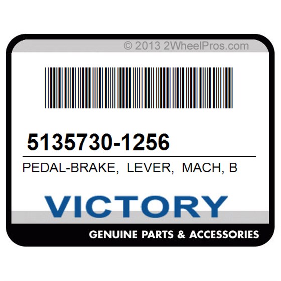 Victory 5135730-1256 Pedal-Brake, Lever, Mach, Bwb