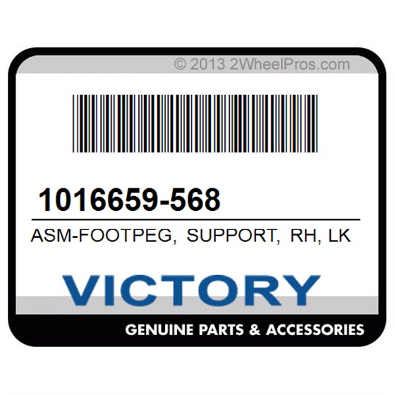Victory 1016659-568 Asm-Footpeg, Support, Rh, Lkylime