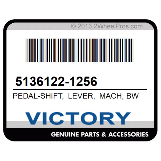 Victory 5136122-1256 Pedal-Shift, Lever, Mach, Bwb